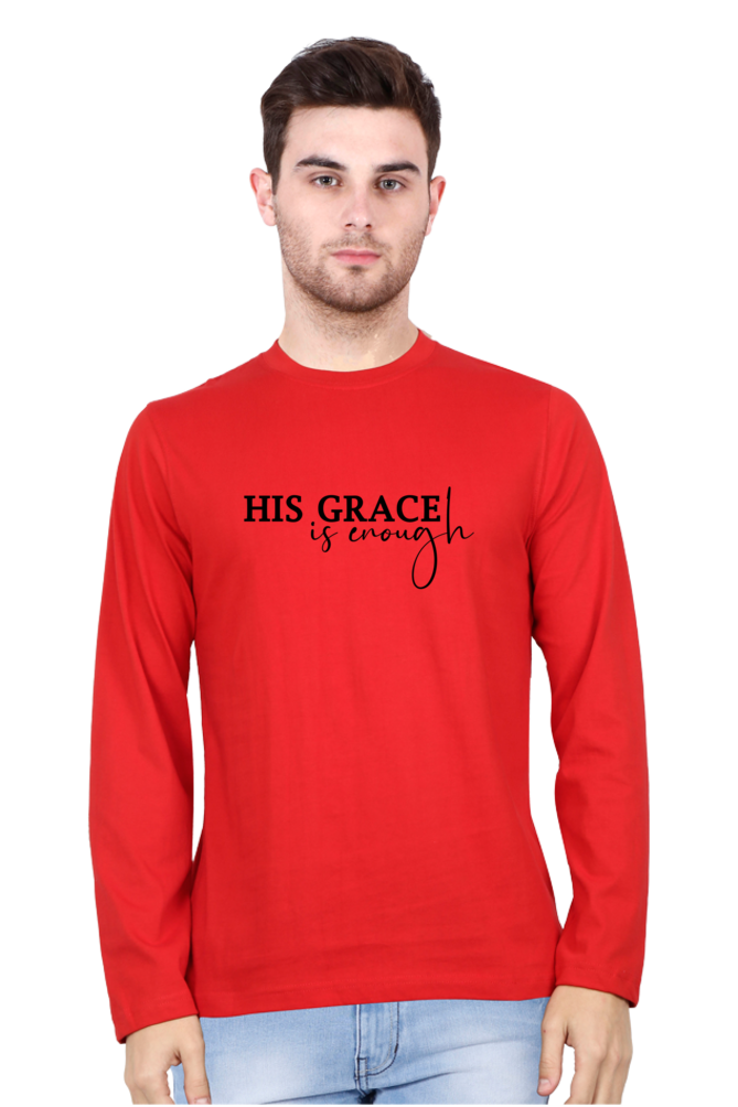 His grace is enough, full sleeves t-shirt