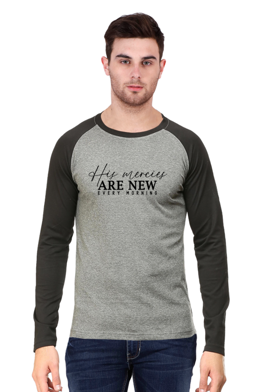 His mercies are new every morning, Raglan t-shirt