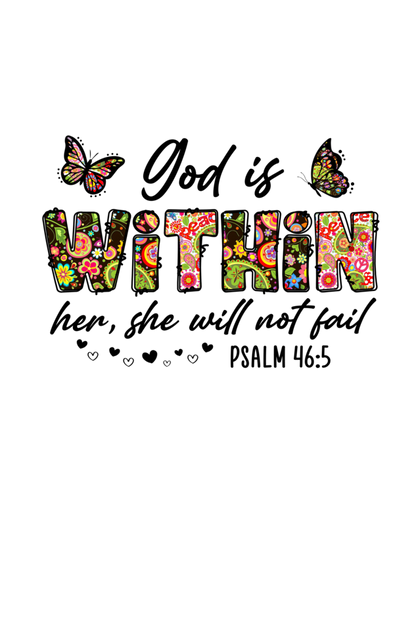 God is within her, girl's t-shirt