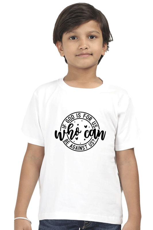 If God is for us who can be against us, boys t-shirt