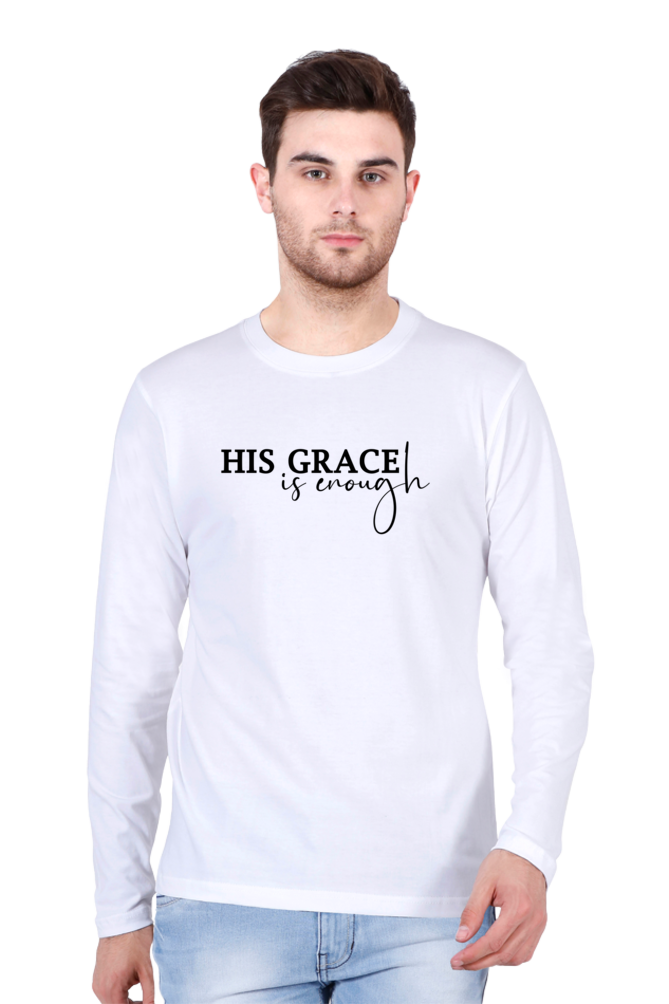 His grace is enough, full sleeves t-shirt