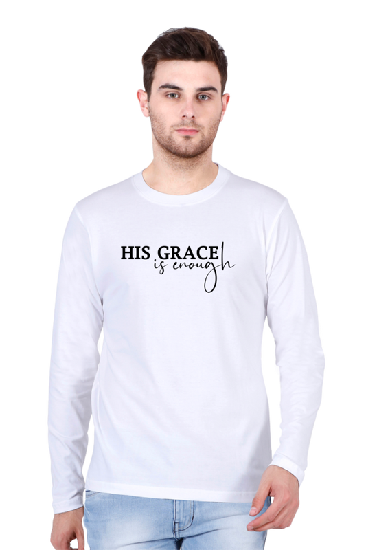 His grace is enough, full sleeves t-shirt