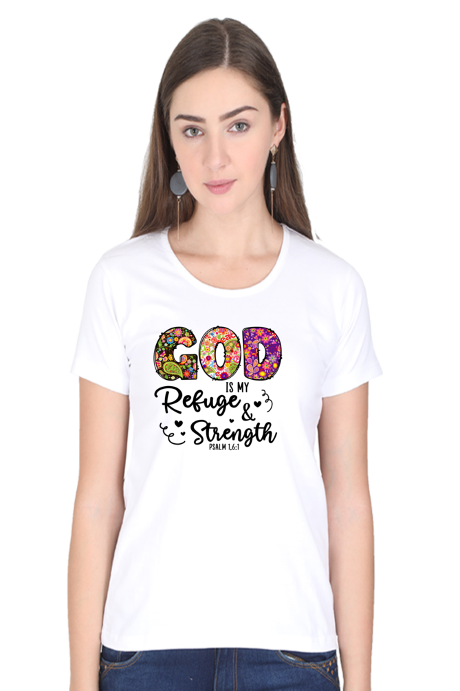 God is my refuge & Strength, Women's t-shirt