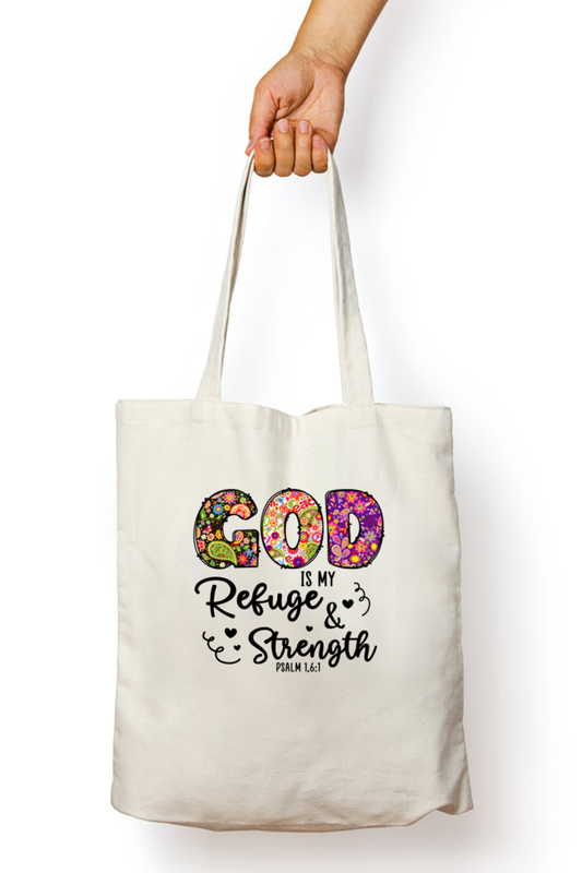 Jesus is my refuge, Tote bags