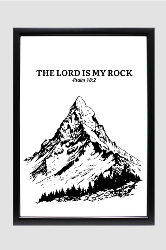 The lord is my Rock, A3 Sized wall frame