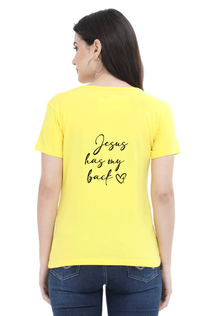 Jesus has my back, Women's t-shirt