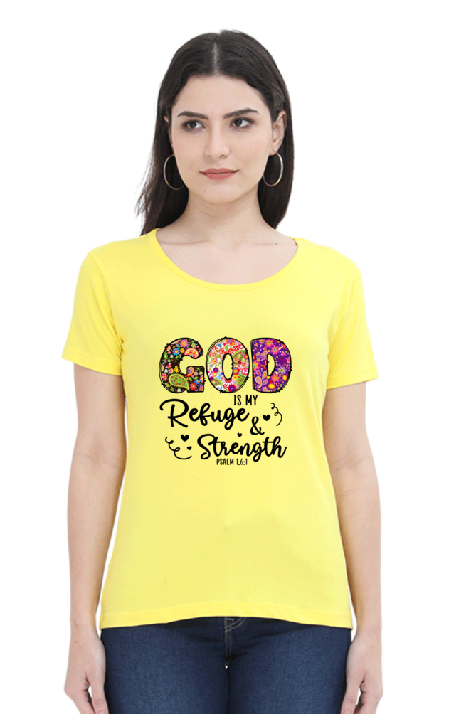 God is my refuge & Strength, Women's t-shirt