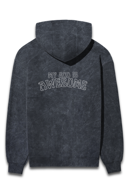 My God is awesome, Acid Washed Christian Hoodie