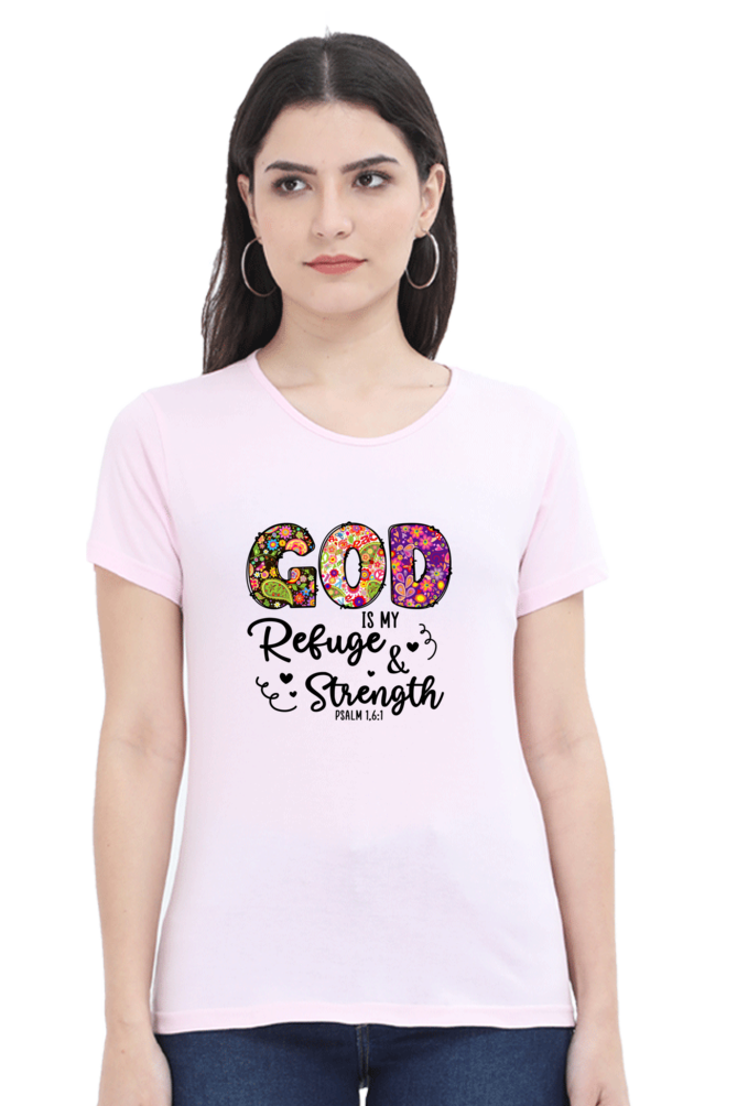 God is my refuge & Strength, Women's t-shirt