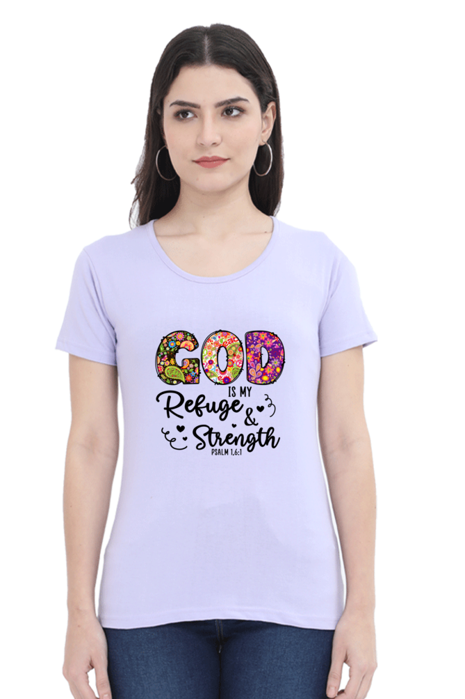 God is my refuge & Strength, Women's t-shirt