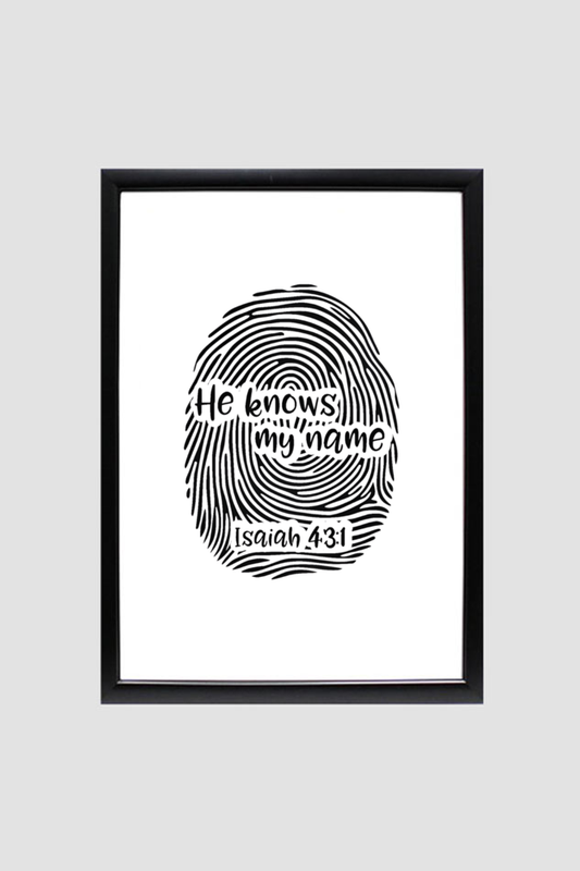 He knows my name, A4 poster Frame