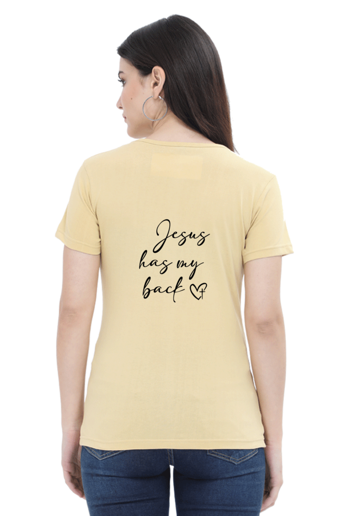 Jesus has my back, Women's t-shirt