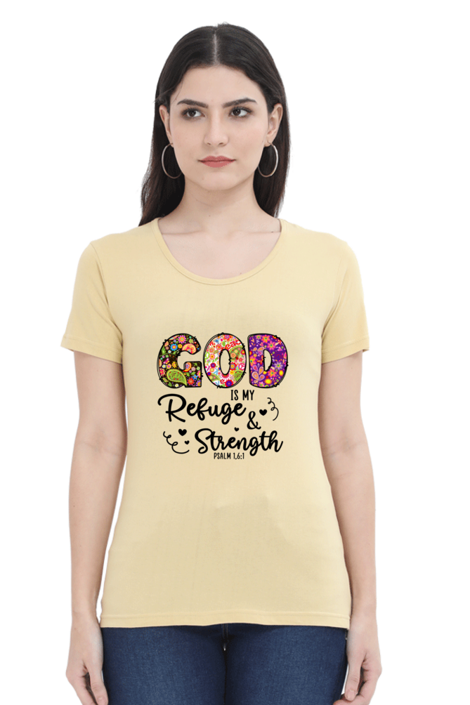 God is my refuge & Strength, Women's t-shirt