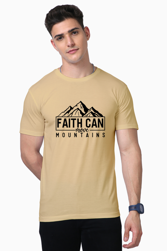 Faith can move mountains, supima t-shirts