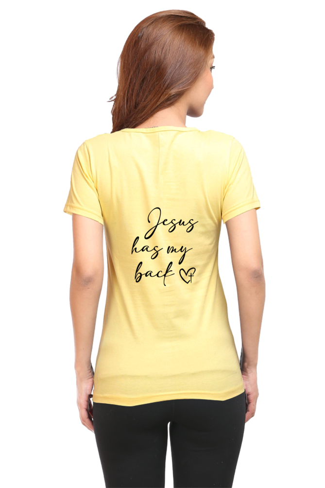 Jesus has my back, Women's t-shirt