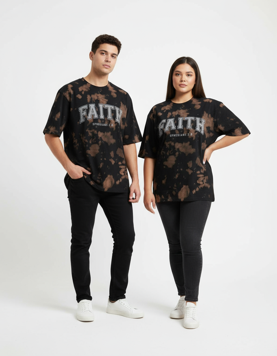 Faith, Unisex Tie Dye Oversized T-Shirt
