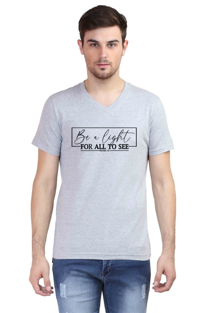 Be a light, V - neck t - shirt - paulie storePaulie store