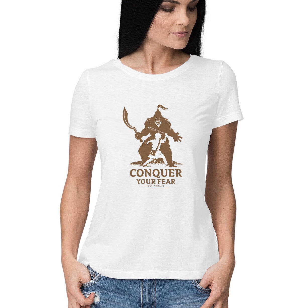 Conquer your fear, Womens tshirt - paulie storePaulie store