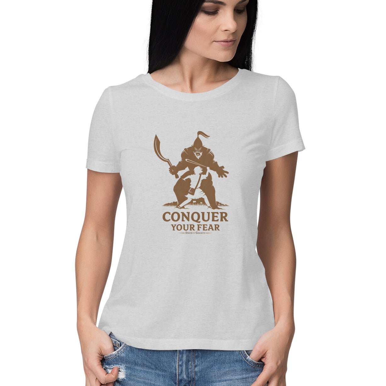 Conquer your fear, Womens tshirt - paulie storePaulie store