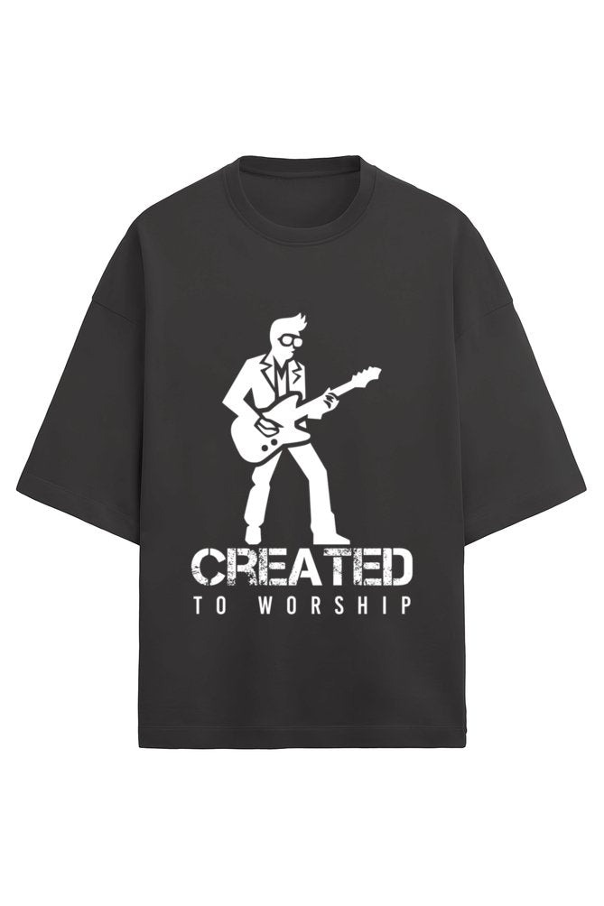 Created to worship, Terry Oversized T - Shirt - paulie storePaulie store