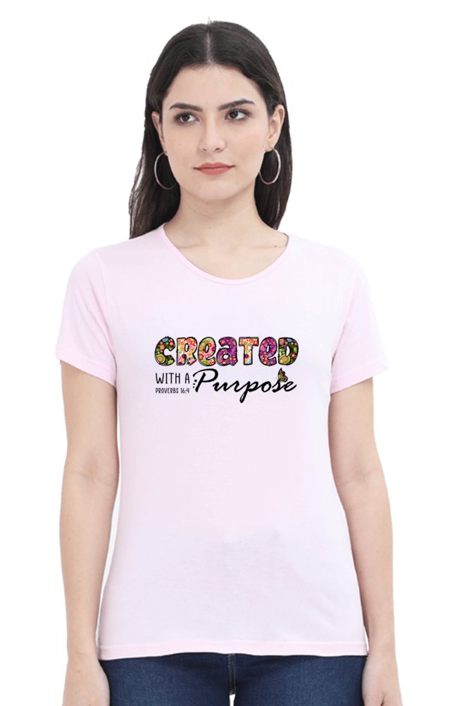 Created with a purpose, Womens t - shirt - paulie storePaulie store