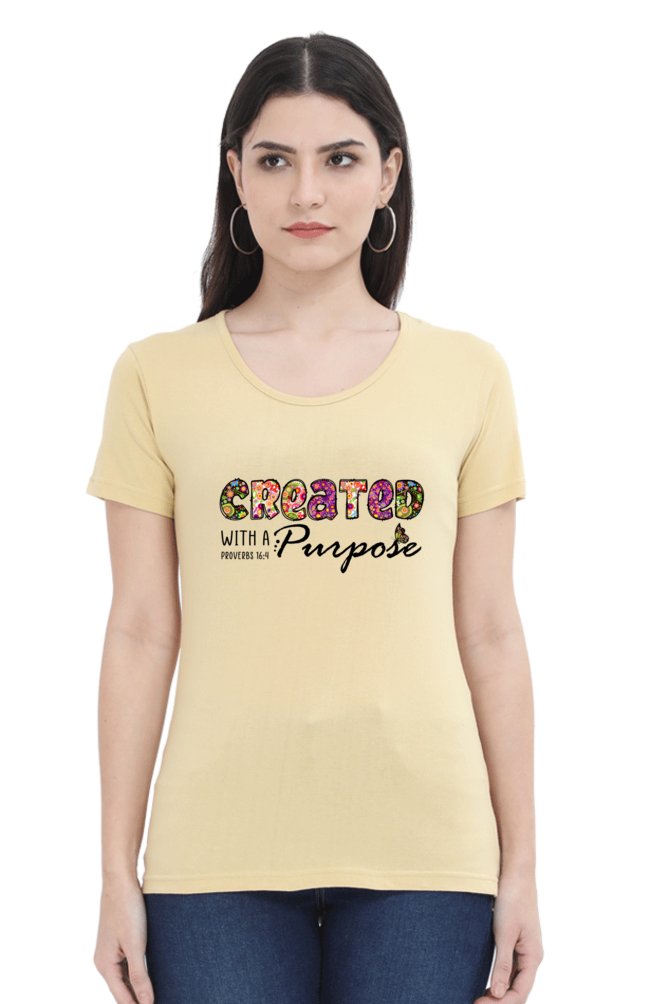 Created with a purpose, Womens t - shirt - paulie storePaulie store