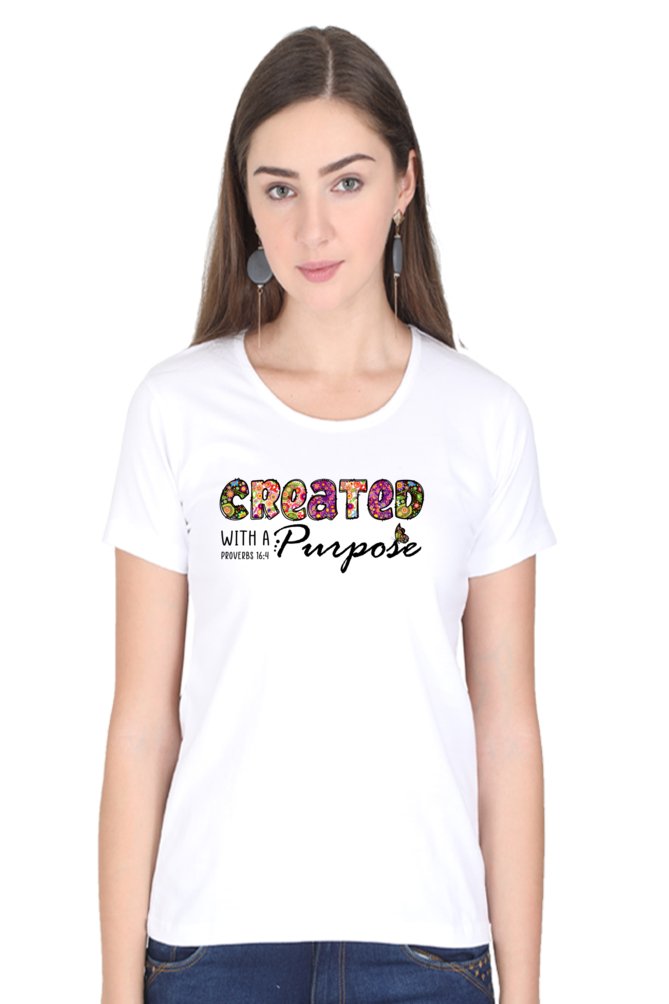 Created with a purpose, Womens t - shirt - paulie storePaulie store