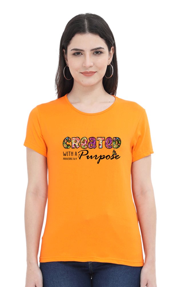 Created with a purpose, Womens t - shirt - paulie storePaulie store