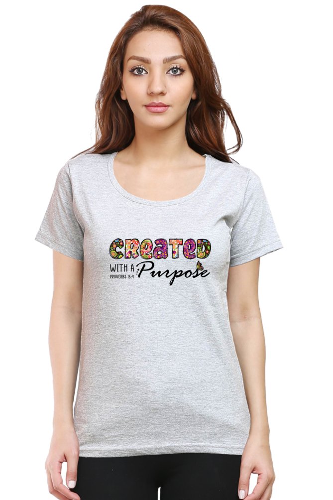 Created with a purpose, Womens t - shirt - paulie storePaulie store