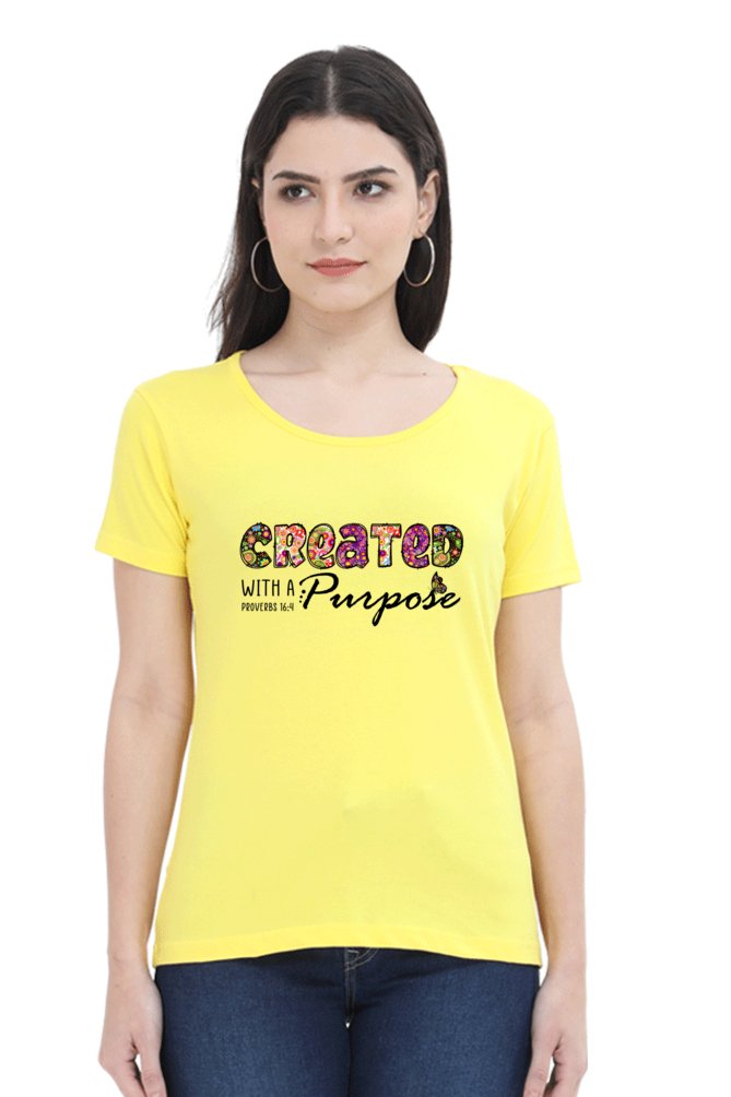 Created with a purpose, Womens t - shirt - paulie storePaulie store