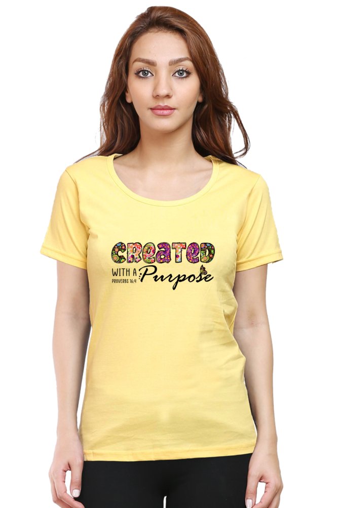 Created with a purpose, Womens t - shirt - paulie storePaulie store